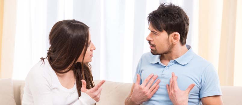 Relationship Conflict A man asking to a woman what is his fault